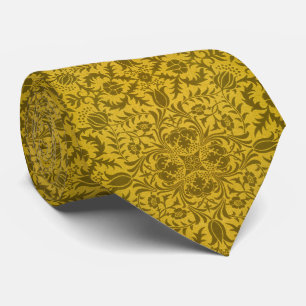William Morris nahtloses Reben-Gold-Gelb-Muster Krawatte