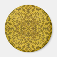 William Morris nahtloses Reben-Gold-Gelb-Muster