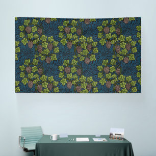 William Morris Nahtloses Weinreben Schwarz Muster Banner