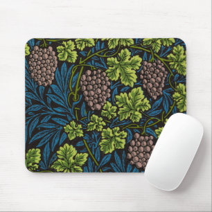 William Morris Nahtloses Weinreben Schwarz Muster Mousepad