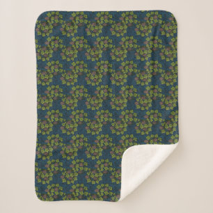 William Morris Nahtloses Weinreben Schwarz Muster Sherpadecke