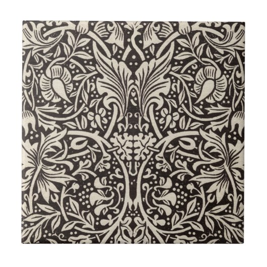 William Morris Narzissen Blumen Wallpaper Fliese (Vorderseite)
