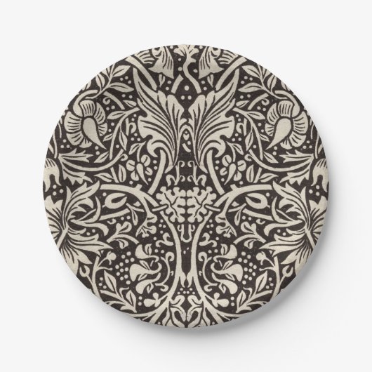 William Morris Narzissen Blumen Wallpaper Pappteller (Vorderseite)