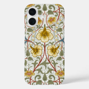 William Morris Narzissen-Blumenmuster iPhone 16 Hülle