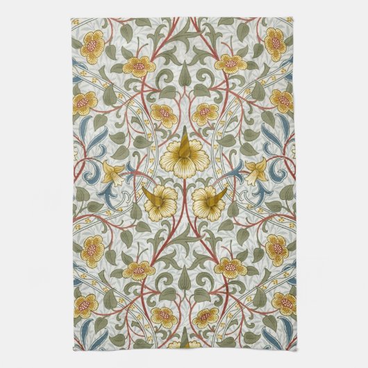 William Morris Narzissen-Blumenmuster Geschirrtuch (Vertikal)