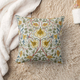William Morris Narzissen-Blumenmuster Kissen