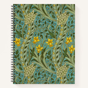William Morris Narzissen Blumenmuster Klassiker Notizblock