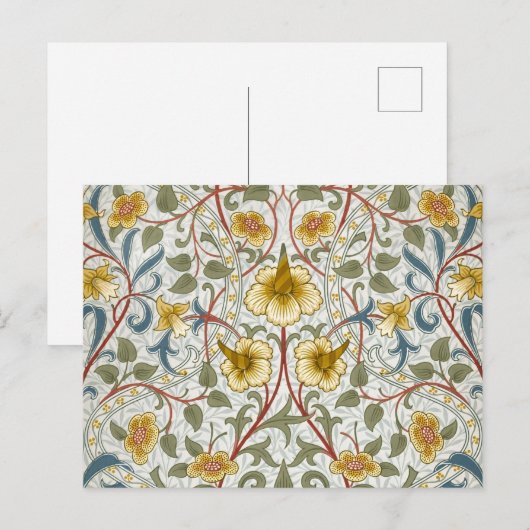 William Morris Narzissen-Blumenmuster Postkarte (Vorne/Hinten)