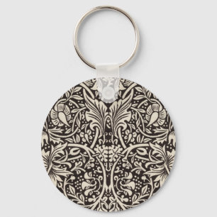 William Morris Narzissen-Blumentapetenmuster Schlüsselanhänger