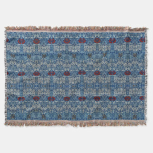 William Morris Navy Blau Tulpen-Rosen-Tapete Decke