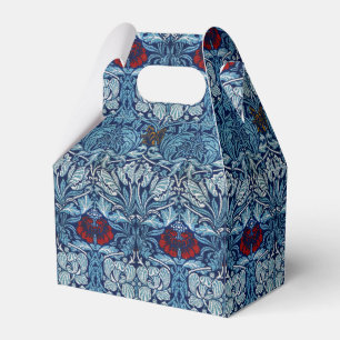 William Morris Navy Blau Tulpen-Rosen-Tapete Geschenkschachtel