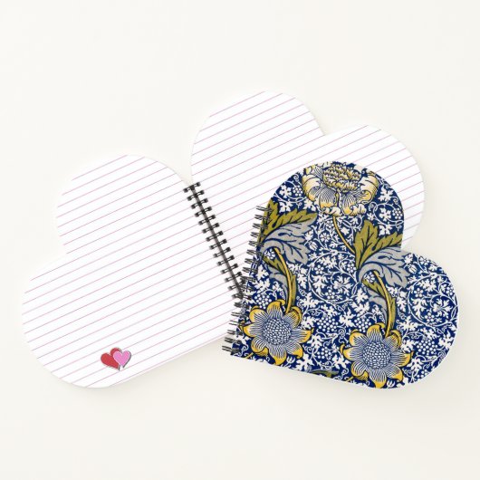 William Morris Notebook in Herzform Notizblock (Innenseite)
