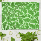 William Morris Oak Blätter, Emerald Green Geschirrtuch (Gefaltet)