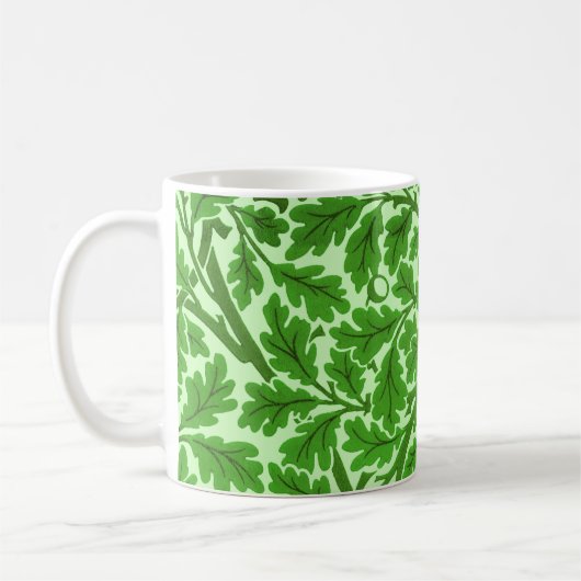 William Morris Oak Blätter, Emerald Green Kaffeetasse (Links)