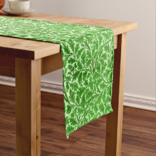 William Morris Oak Blätter, Emerald Green Kurzer Tischläufer