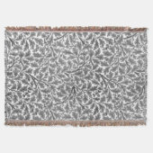 William Morris Oak Blätter, grau / grau und weiß Decke (Vorderseite)