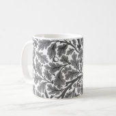 William Morris Oak Blätter, grau / grau und weiß Kaffeetasse (Vorderseite Links)