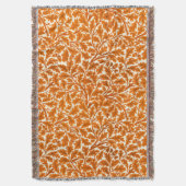 William Morris Oak Blätter, Rust Orange & Cream Decke (Vorderseite Vertikal)