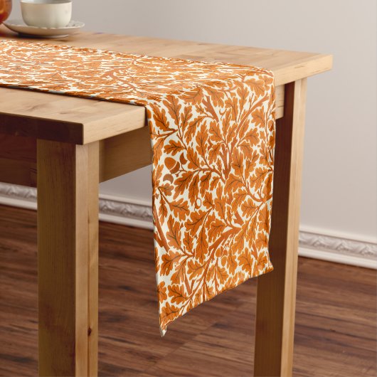 William Morris Oak Blätter, Rust Orange & Cream Kurzer Tischläufer (Beispiel)