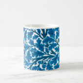 William Morris Oak Blätter, Sapphire Blue und Whit Kaffeetasse (Mittel)