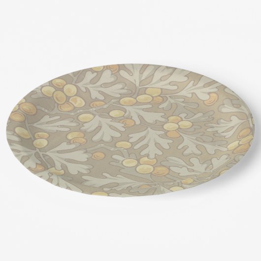 William Morris Oak und Acorn Paper Tellers Pappteller (Schrägansicht)