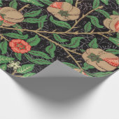 William Morris Obstpomegranat Blumenmuster Geschenkpapier (Ecke)