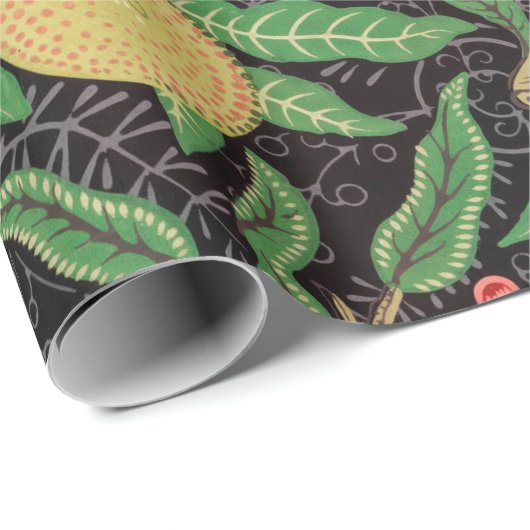 William Morris Obstpomegranat Blumenmuster Geschenkpapier (Rolleneckpunkt)