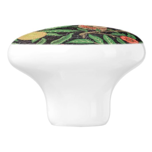 William Morris Obstpomegranat Blumenmuster Keramikknauf (Seitenansicht)