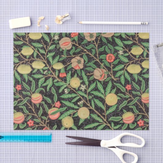 William Morris Obstpomegranat Blumenmuster Seidenpapier (Handwerk)