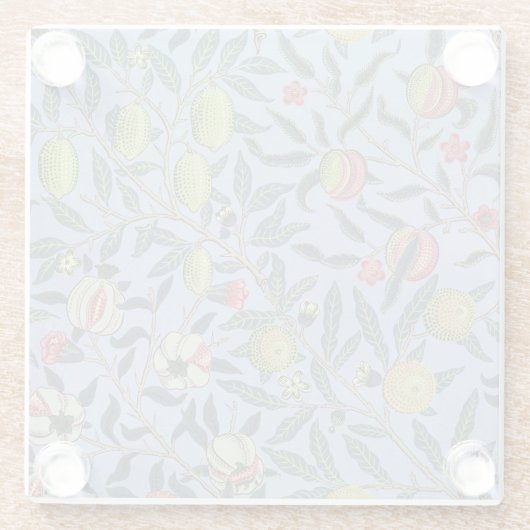 William Morris Obstpomegranat Glasuntersetzer (Rückseite)