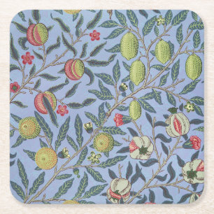 William Morris Obstpomegranat Rechteckiger Pappuntersetzer
