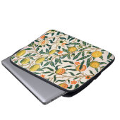 William Morris Obstpomegranat Weiß oder Ornament Laptopschutzhülle (Vorne Knopf)