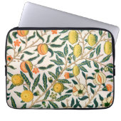 William Morris Obstpomegranat Weiß oder Ornament Laptopschutzhülle (Vorderseite)
