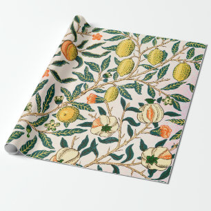 William Morris Obstpomegranat Weiße Ornamente Geschenkpapier