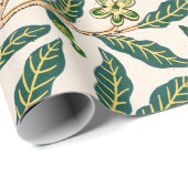William Morris Obstpomegranat Weiße Ornamente Geschenkpapier (Rolleneckpunkt)