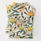 William Morris Obstpomegranat Weiße Ornamente Geschenkpapier Set (Beispiel)