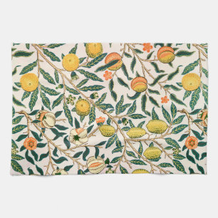 William Morris Obstpomegranat Weiße Ornamente Geschirrtuch