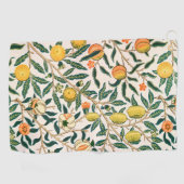 William Morris Obstpomegranat Weiße Ornamente Golfhandtuch (Horizontal)