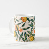 William Morris Obstpomegranat Weiße Ornamente Kaffeetasse (Vorderseite Links)