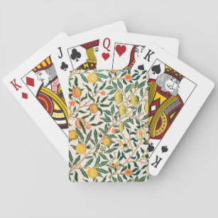 William Morris Obstpomegranat Weiße Ornamente Spielkarten