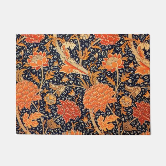 William Morris Orange Buntstift Fußmatte (Vorderseite)
