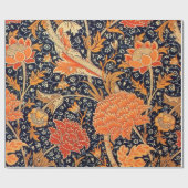 William Morris Orange Buntstift Geschenkpapier (Flach)