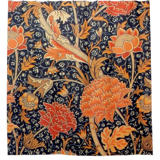 William Morris Orange Cray Duschvorhang (Vorderseite)