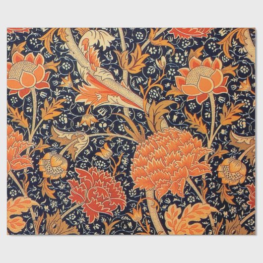 William Morris Orange Cray Geschenkpapier (Flach)