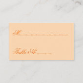 William Morris Orange Flora Empfang Sitzkarte Platzkarte (Rückseite)