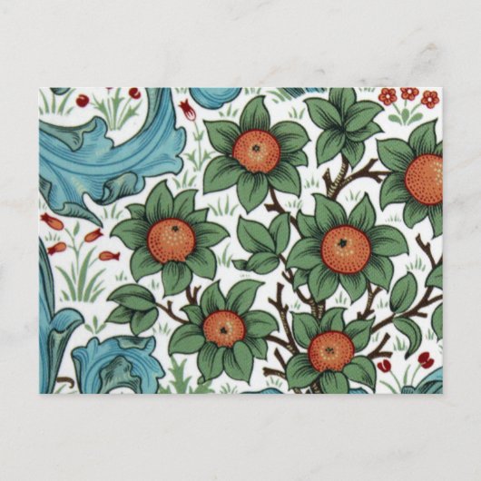 William Morris Orange Obstgarten Postkarte (Vorderseite)