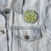 William Morris Orchard Grüne Blumenkunst Button (Beispiel)