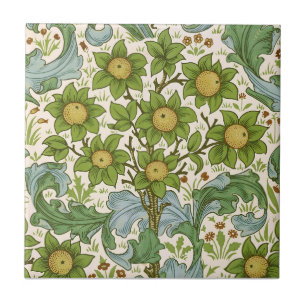 William Morris Orchard Grüne Blumenkunst Fliese