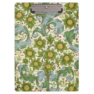 William Morris Orchard Grüne Blumenkunst Klemmbrett