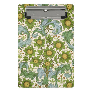 William Morris Orchard Grüne Blumenkunst Mini Klemmbrett